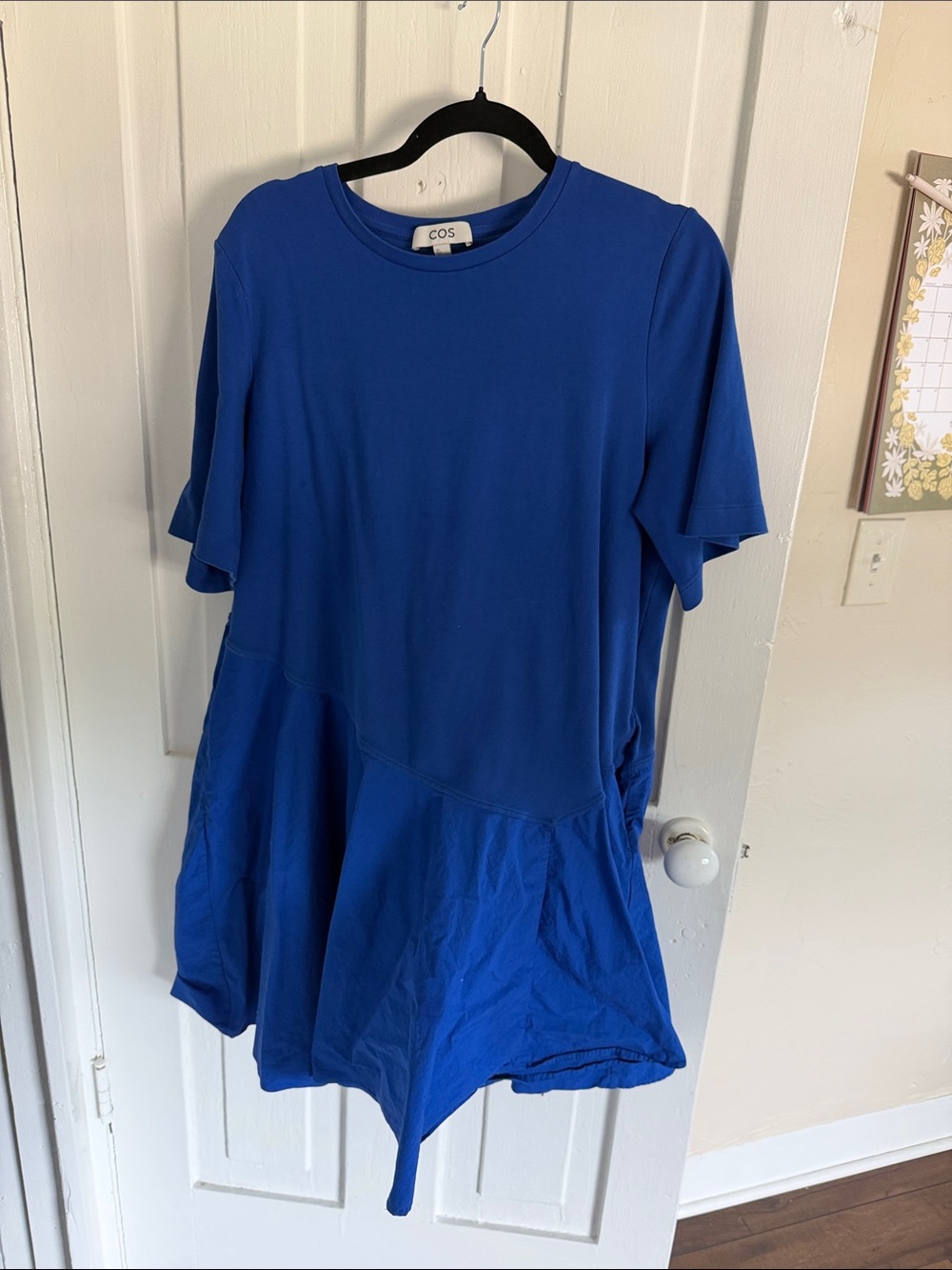 COS Cobalt Blue Short Sleeve Mini Dress